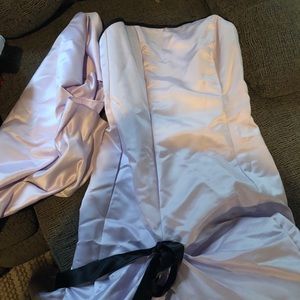 Purple Gown with Shawl